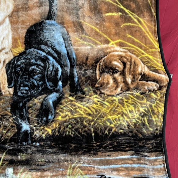 Turtle Hunters by Terry Doughty Labrador Puppies fleece blanket - Picture 4 of 8